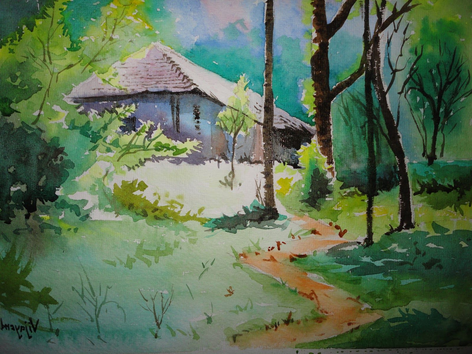 1600x1200 Sachin Naik Watercolor Paintings Sachin Naik Watercolor