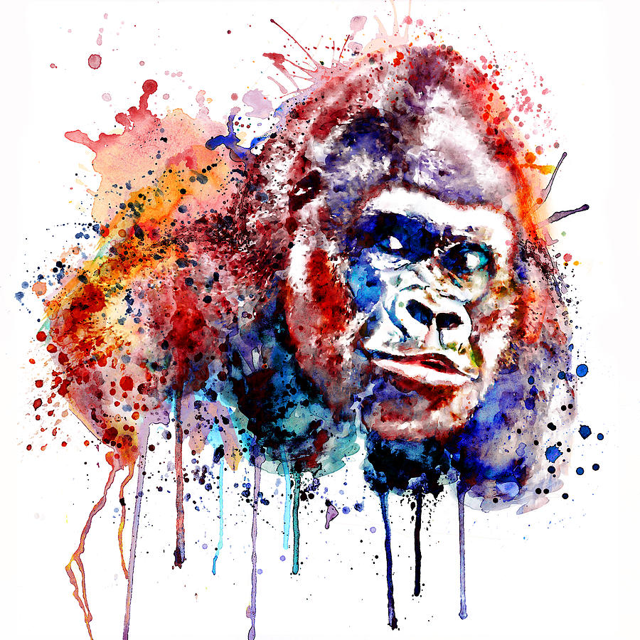 900x900 Gorilla Painting By Marian Voicu