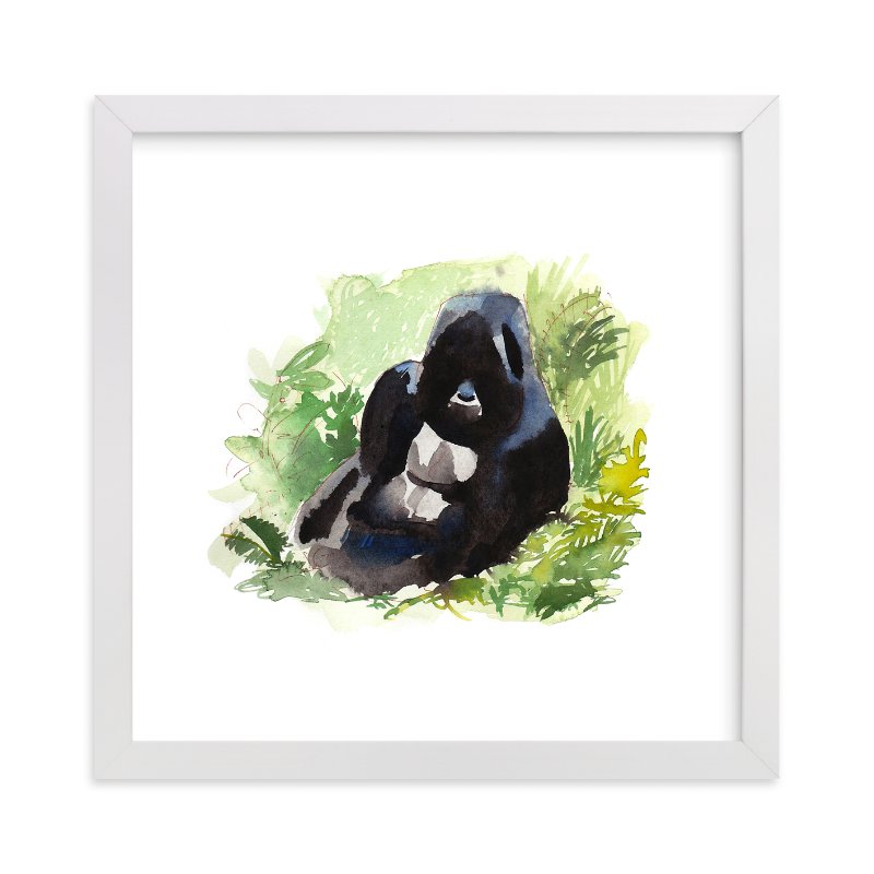 800x800 Mountain Gorilla Watercolor Wall Art Prints By Haley Mistler Minted