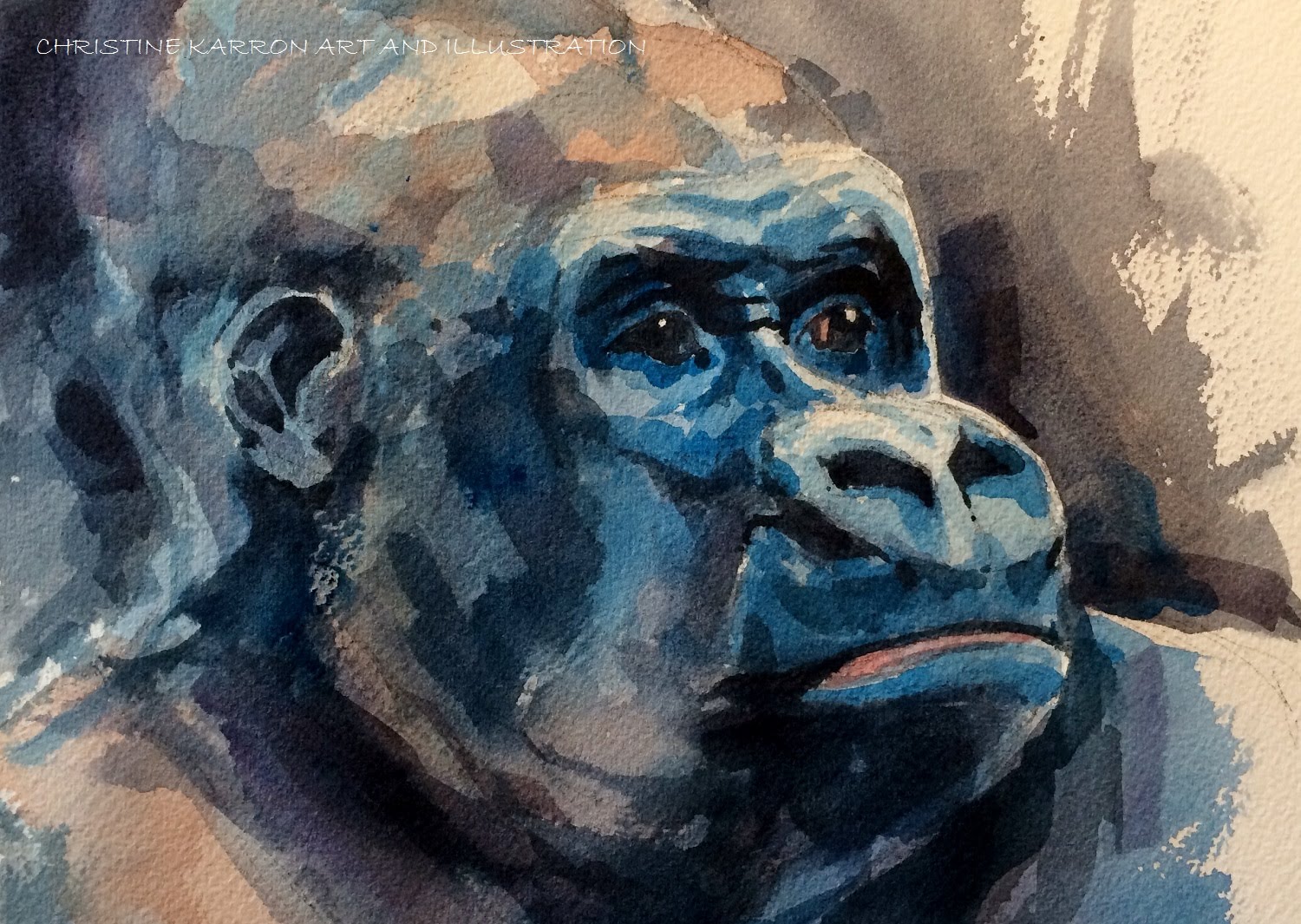1500x1065 Watercolor Sketch Speedpaint Gorilla Painting By Ch.karron