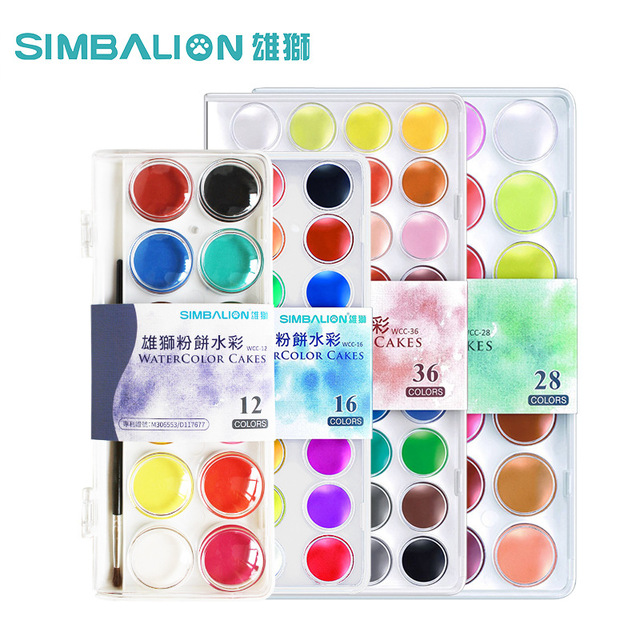 640x640 36 Colors Professional Watercolor Cakes Solid Watercolor Paint Set
