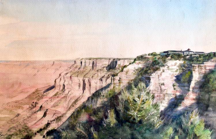 750x483 Lee Spurling, Grand Canyon, Original Watercolor Painting