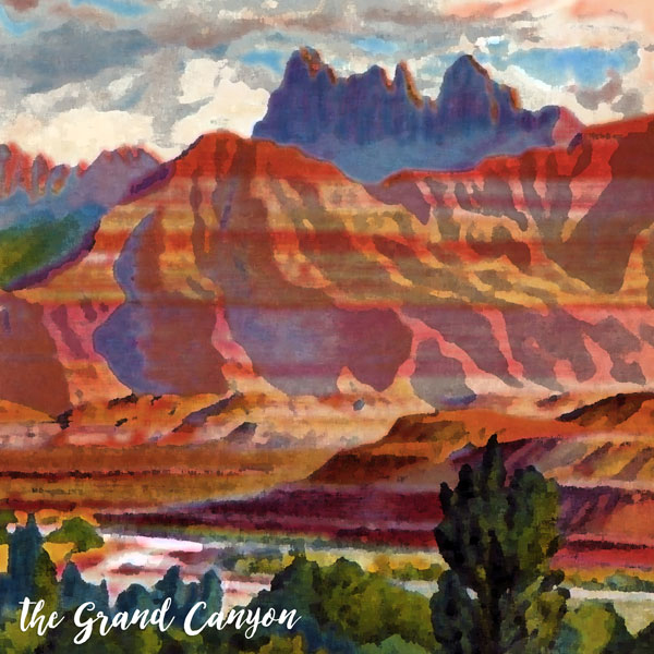 600x600 Scrapbook Customs Left Watercolor Grand Canyon Paper