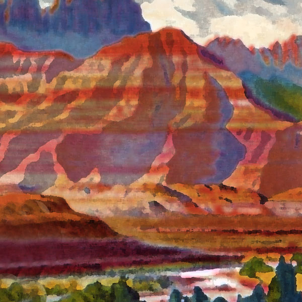 600x600 Scrapbook Customs Right Watercolor Grand Canyon Paper