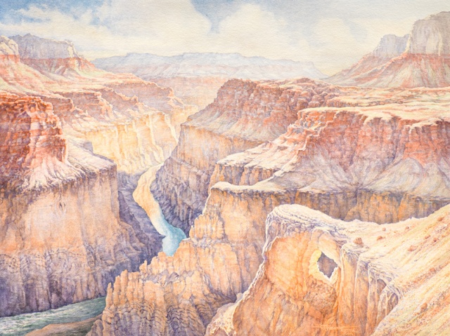 640x479 Seldom Seen Alamo Window Grand Canyon Watercolors