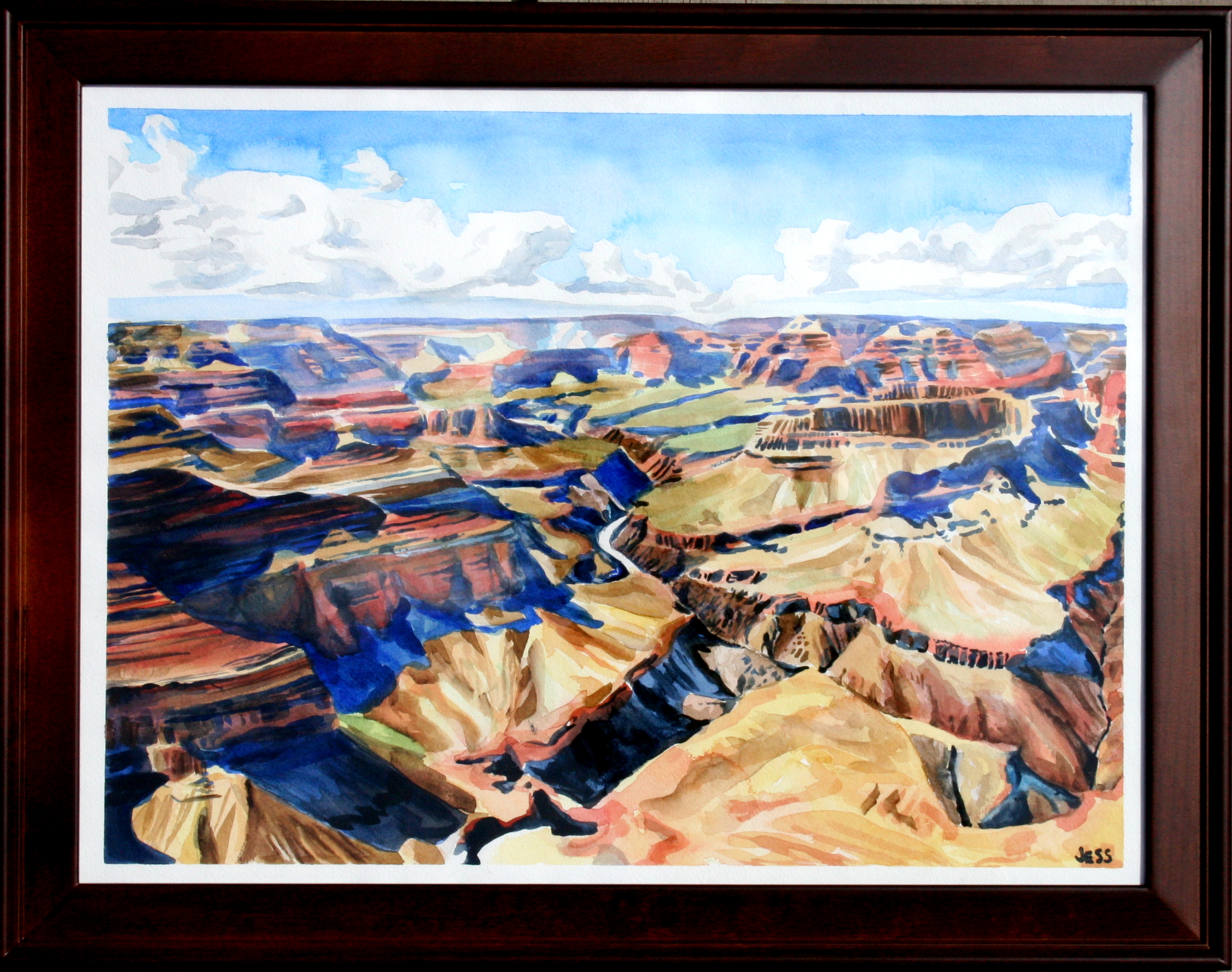 2712x2139 Grand Canyon, Watercolor, 18x24inches, Jessica Siemens 2012