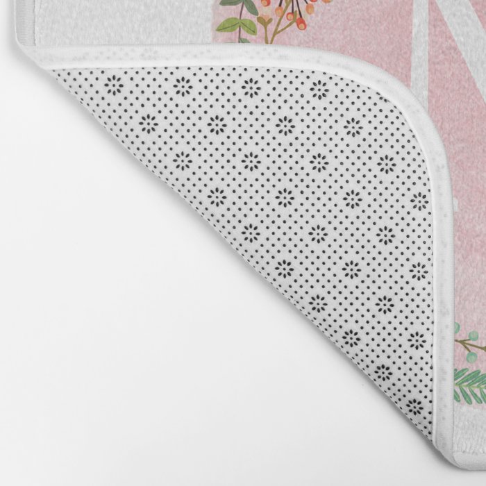 700x700 Flower Wreath With Personalized Monogram Initial Letter M On Pink