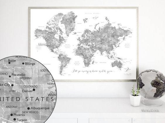 564x423 World Maps, Watercolors And Maps
