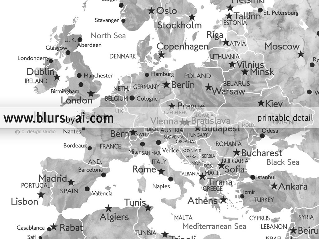 1024x768 You Are My Greatest Adventure, Grayscale Watercolor Printable