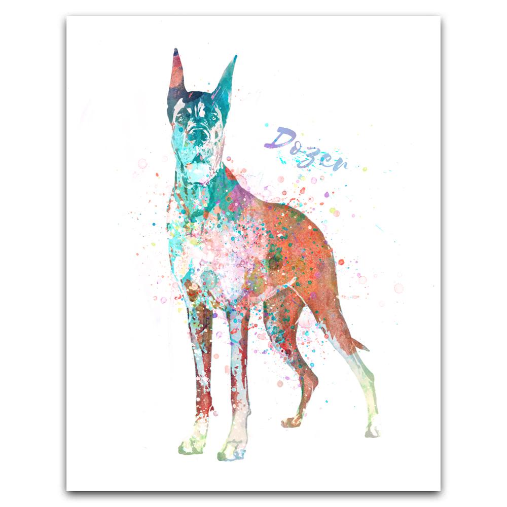 1000x1000 Great Dane Gift Personal Prints Personalized Pet Art