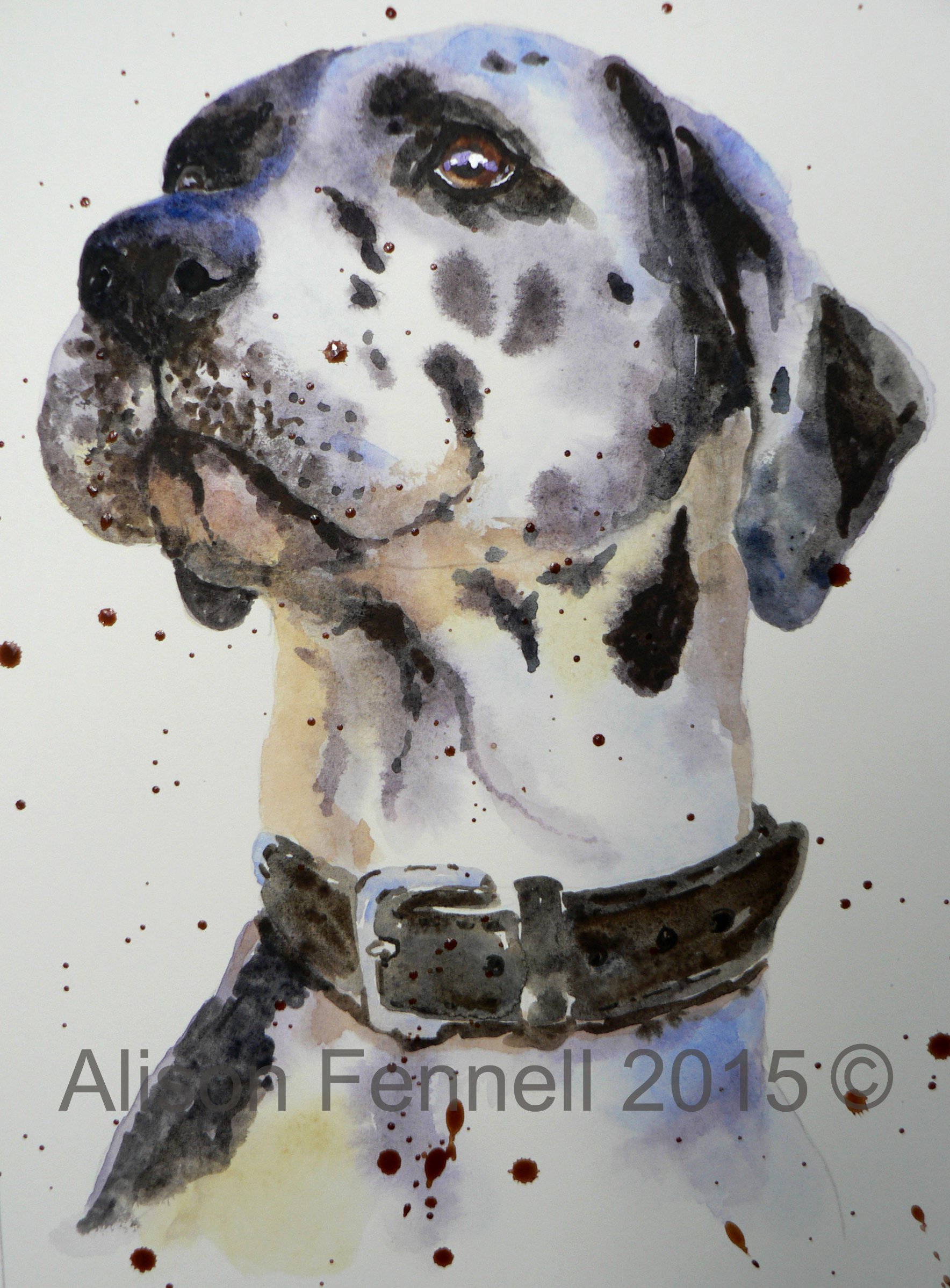 1768x2397 Painting Dogs In Watercolour Great Dane Tutorial Alison