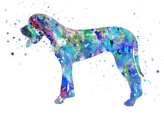 550x389 Great Dane, Great Dane Art, Watercolor Great Dane Posters By