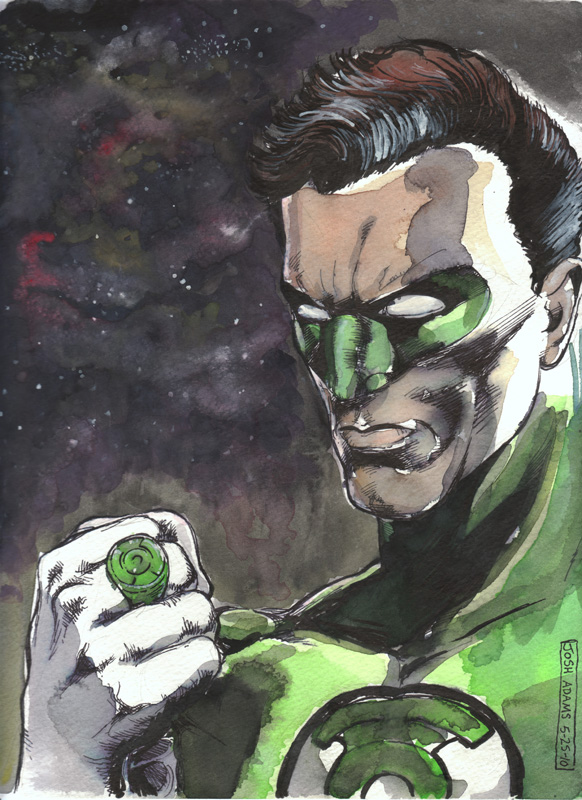 582x800 Green Lantern Watercolor 01 By Whatwouldjoshdo