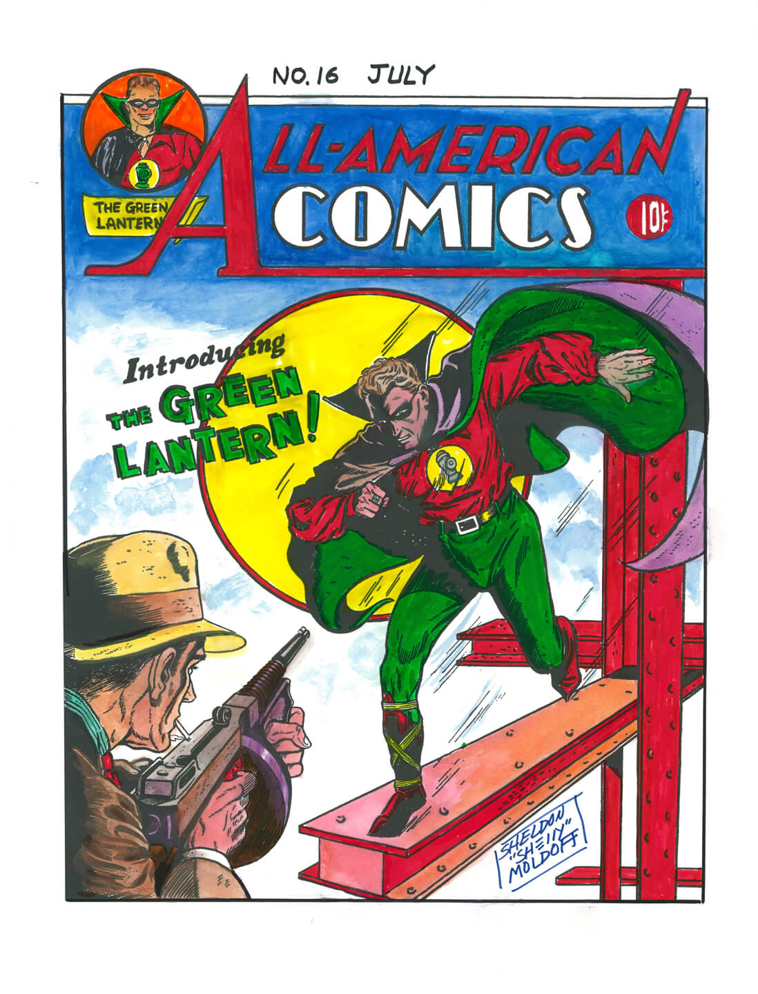 1098x1440 Sheldon Moldoff Art Original Green Lantern Watercolor