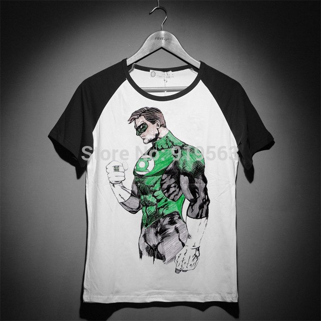 640x640 Green Lantern Hand Drawing Watercolor Style Catoon Logo Baseball