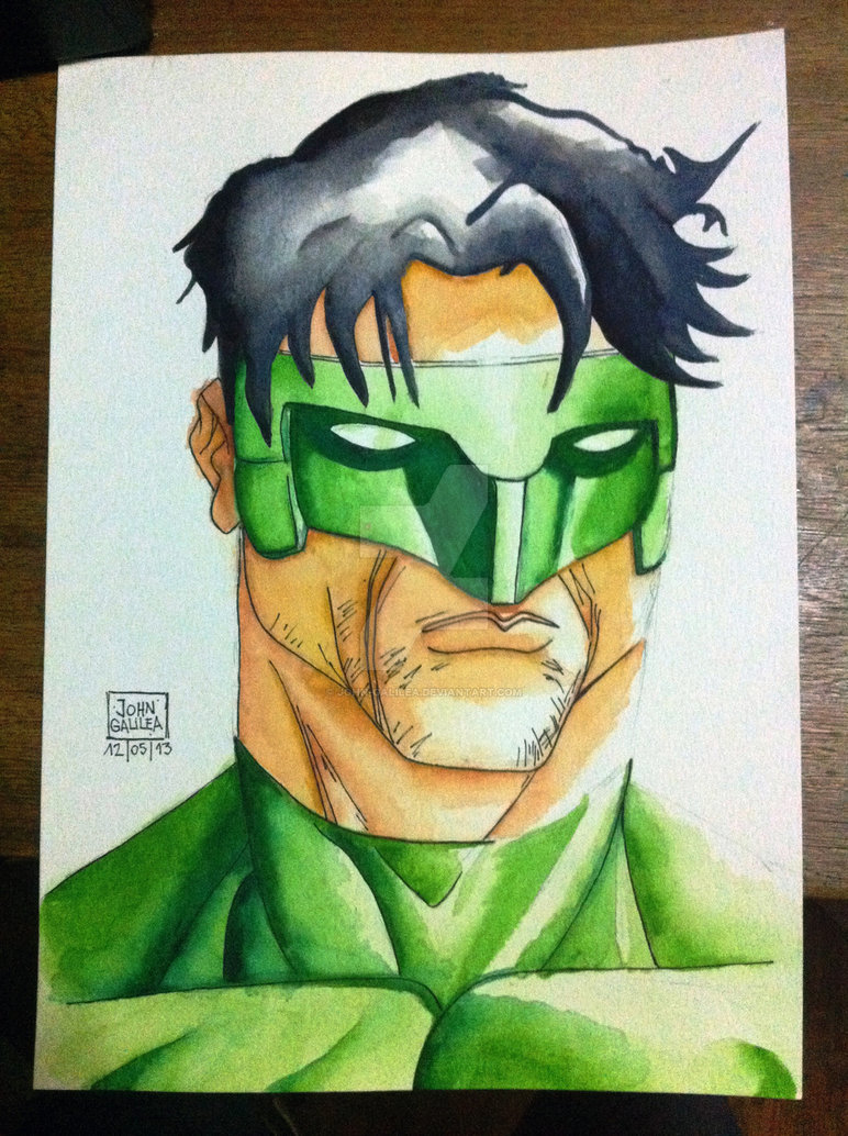 772x1034 Green Lantern Watercolor By John Galilea