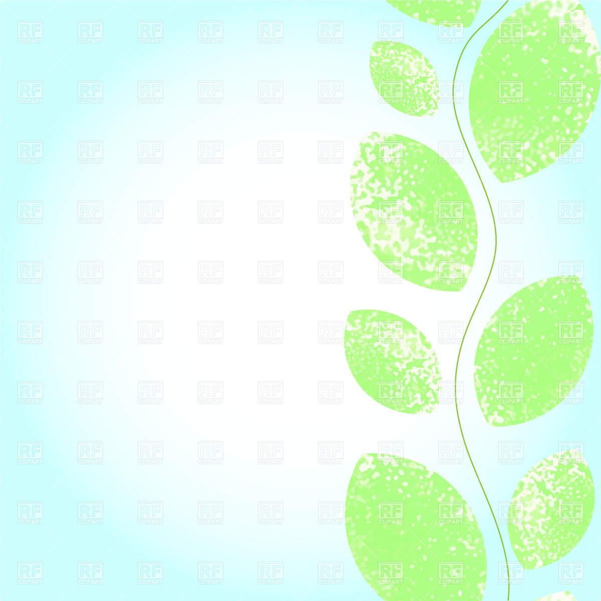 1200x1200 Watercolor Background With Green Plant And Gradient Backdrop