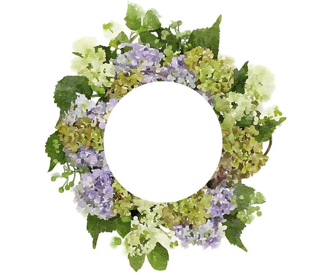 642x535 Floral Frame Watercolor Flowers Purple Lavendar And Green Etsy