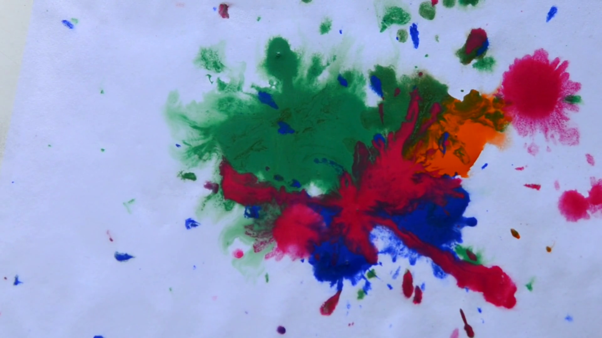 1920x1080 Hd 1080 Drops Of Paint Of Different Red, Blue, Green, Yellow