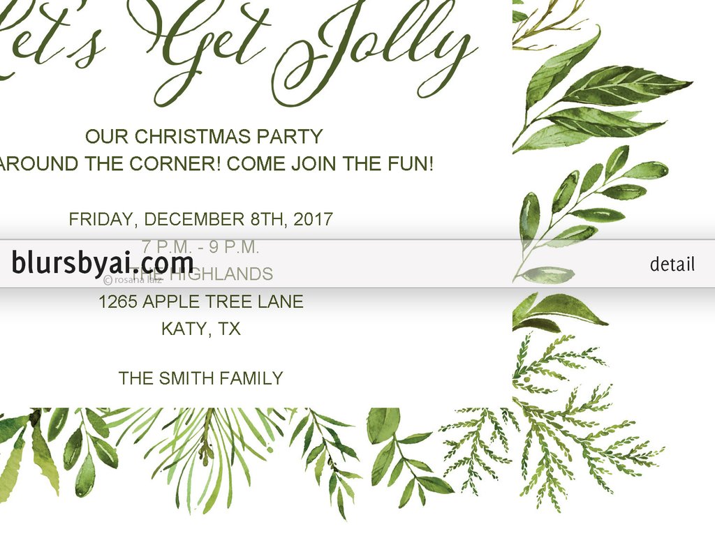1024x768 Editable Pdf Christmas Party Invitation Template Watercolor