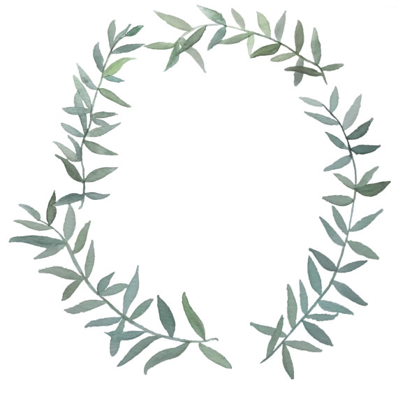 570x565 Watercolor Greenery Wreath Download Stand Watercolor