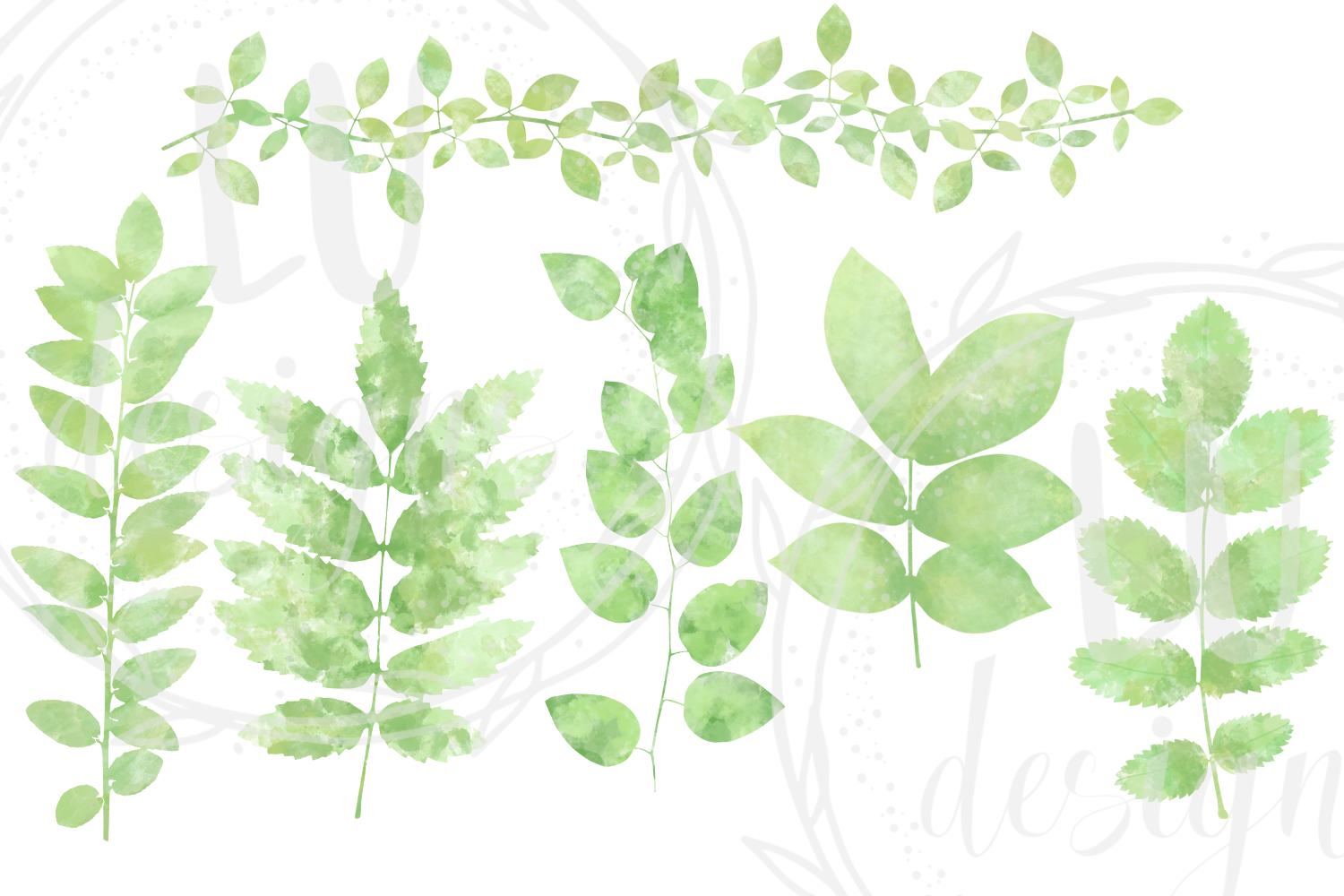 1500x1000 Watercolor Greenery