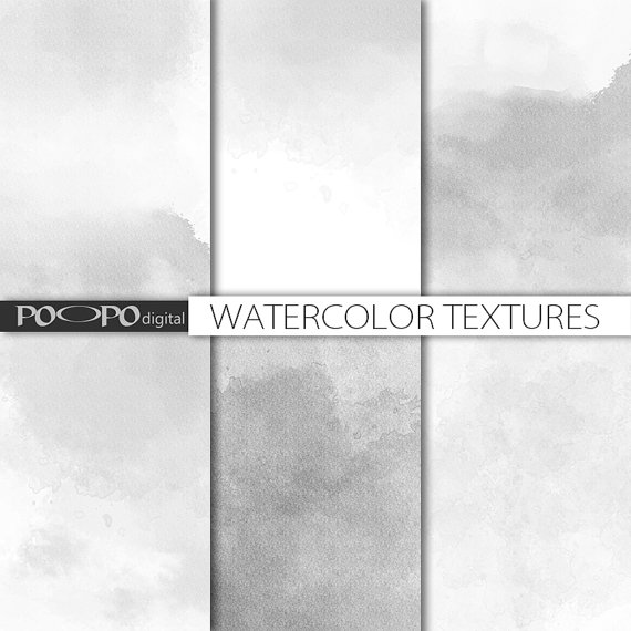 570x570 Grey Watercolor Digital Paper Gray Hand Painted Textures Scrapbook