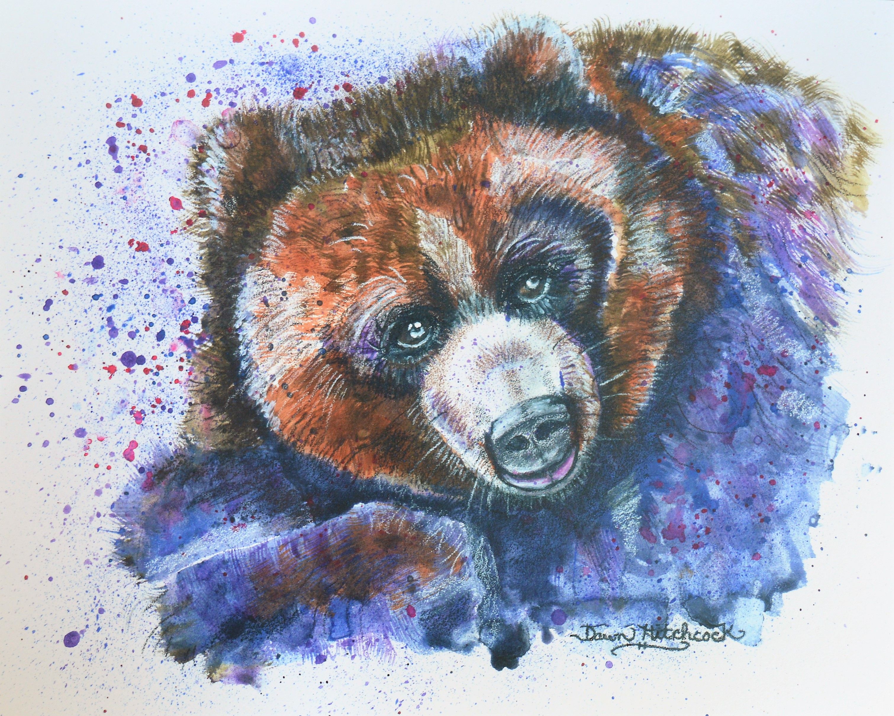3021x2420 Grizzly Bear Watercolor Print, By Artist Dawn Hitchcock. On Sale