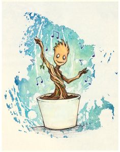 236x300 Groot Print, Baby Groot Poster, Guardians Of The Galaxy Art
