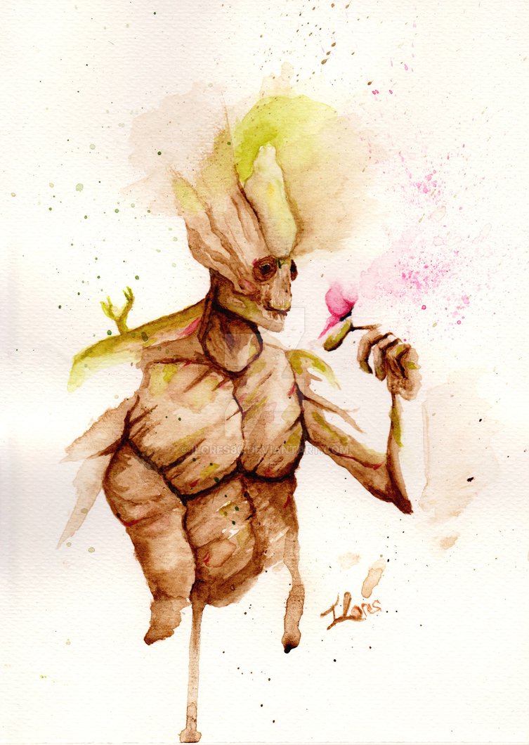 753x1060 Groot Watercolor Mod By Ilores86