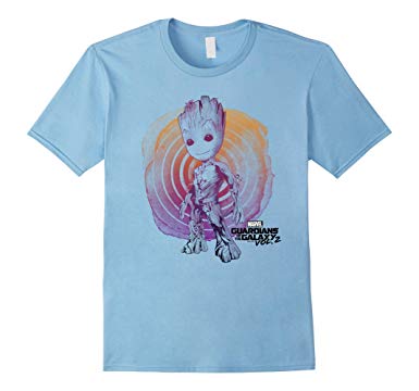 385x360 Marvel Guardians Vol. 2 Groot Watercolor Swirl T Shirt