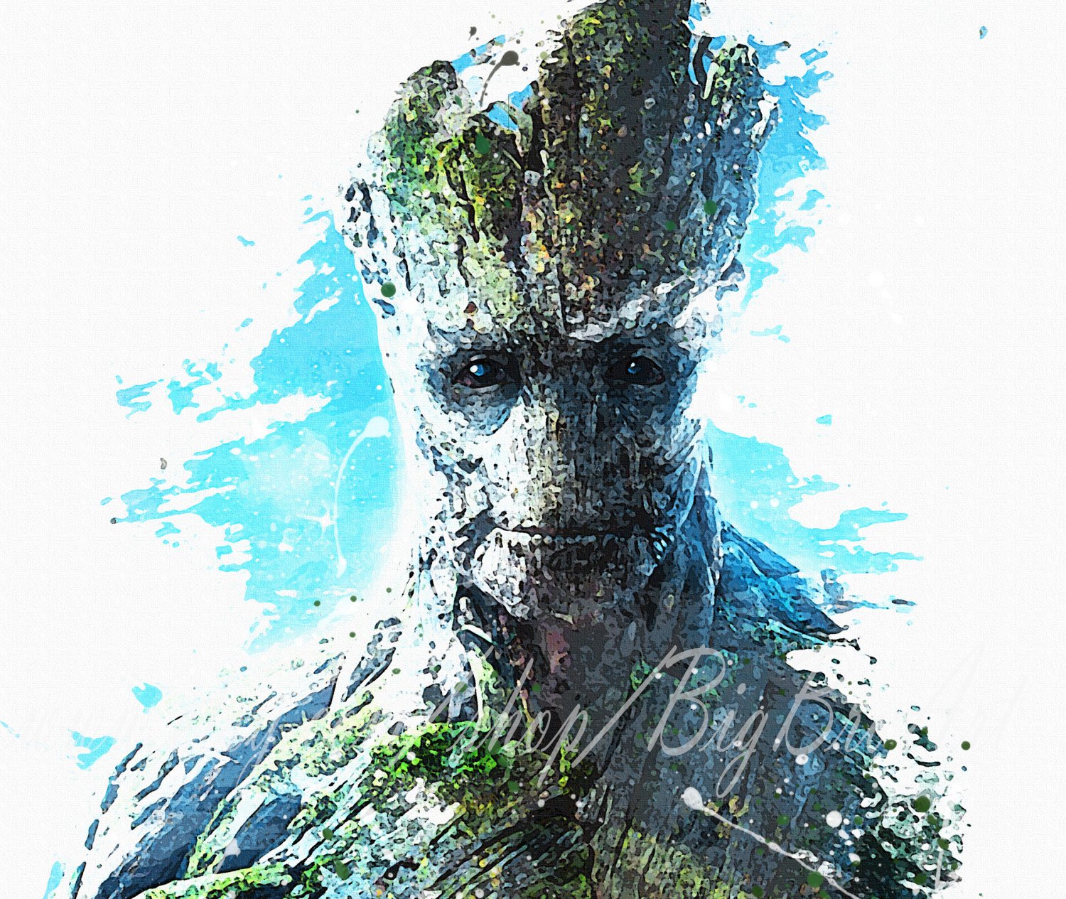 1500x1265 Guardians Of The Galaxy Groot Art Print Groot Watercolor Etsy