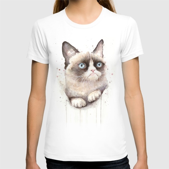550x550 Grumpy Cat Watercolor Shirt