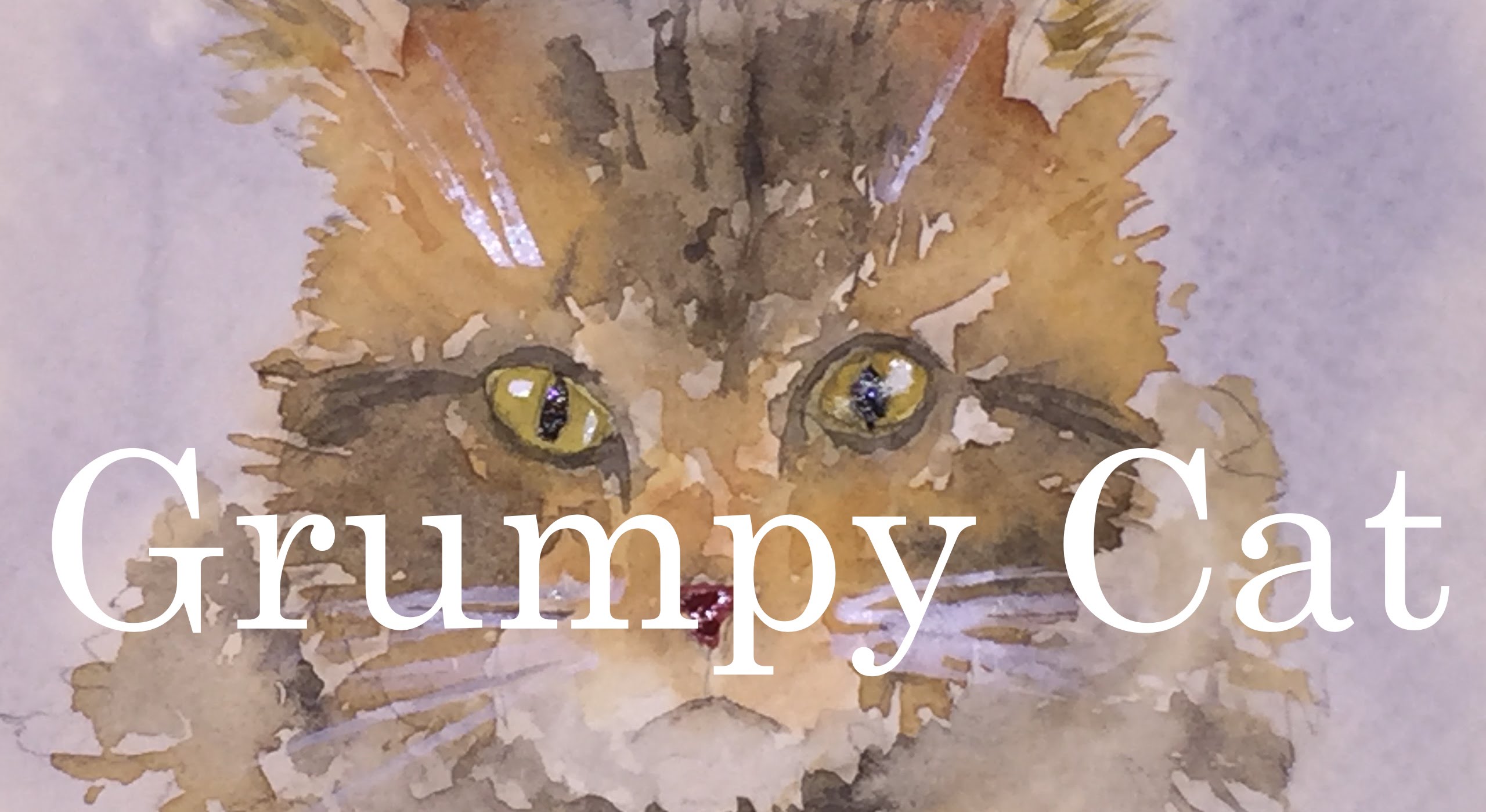 2560x1399 How To Paint A Grumpy Cat (How I Did It) In Watercolour Watercolor