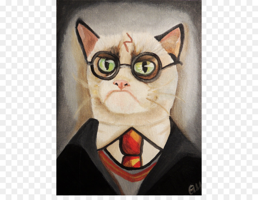 900x700 Kitten Grumpy Cat Art