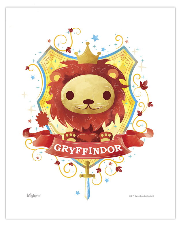 628x785 Harry Potter (Gryffindor Watercolor) Mightyprint Wall Art