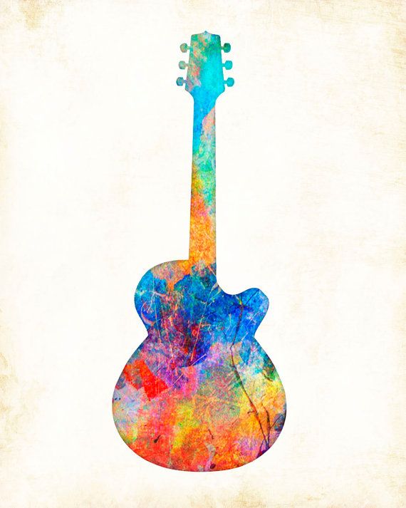 Guitar Watercolor
