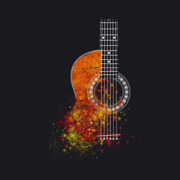 630x630 Grunge Watercolor Splatter Guitar