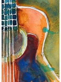 Guitar Watercolor Painting