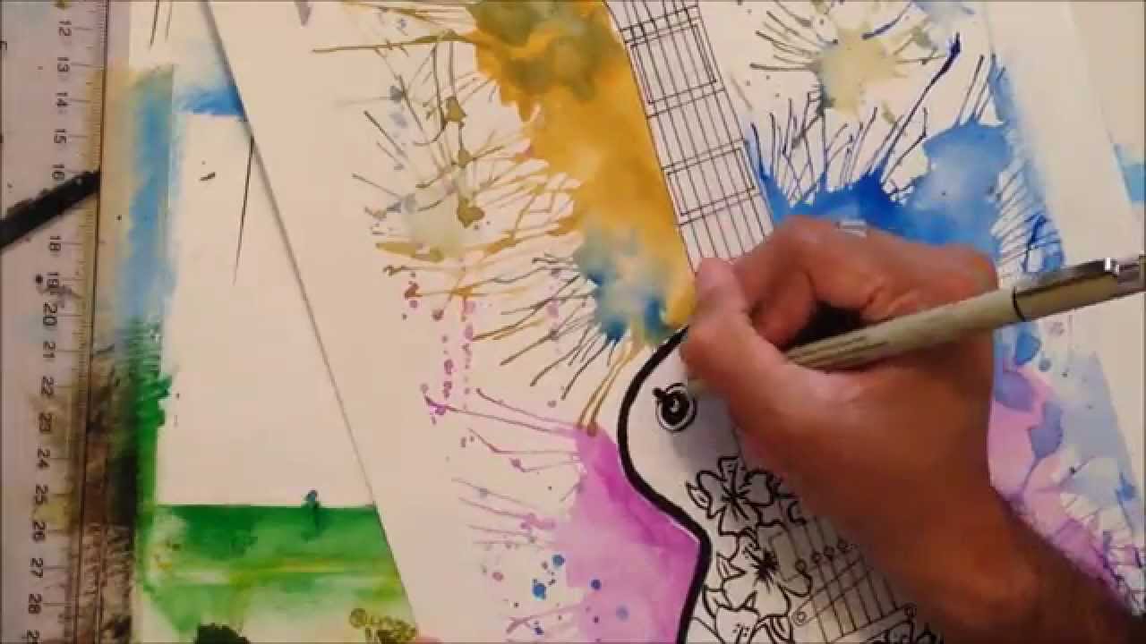 1280x720 Painting Time Lapse The White Guitar
