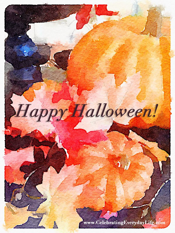 600x800 Happy Halloween Watercolor Printable Art