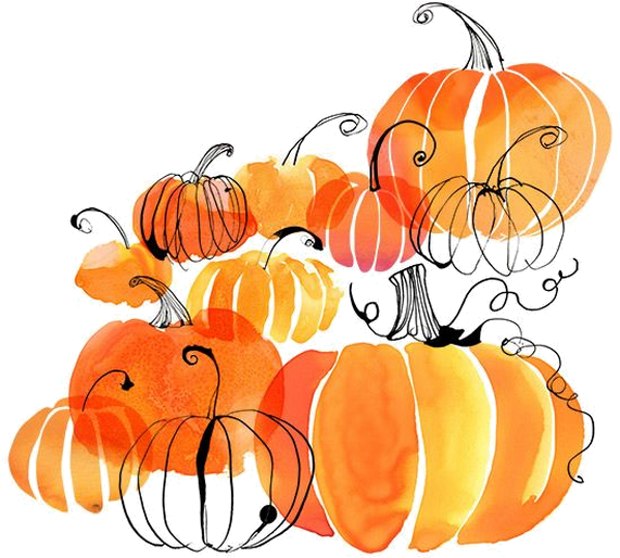 571x514 Pumpkin Art With Water Colors And A Sharpie. Watercolor