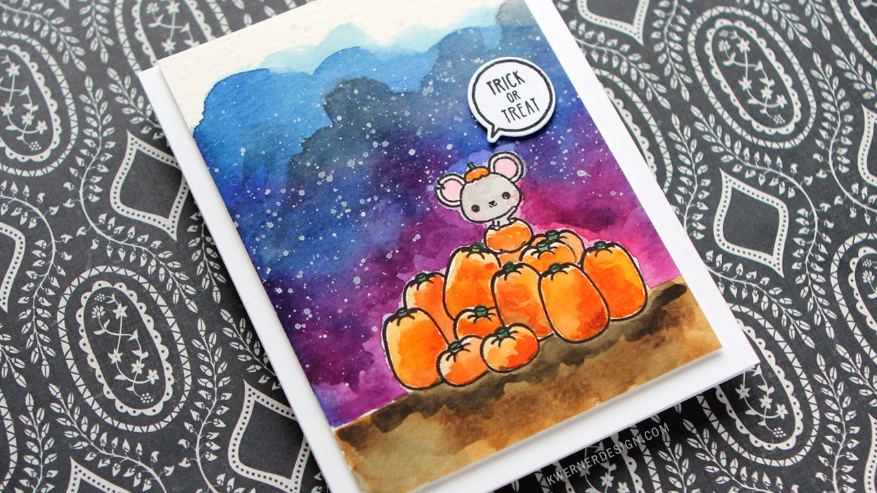 1280x720 Watercolor Halloween Card (Feat. Mama Elephant Stamps)