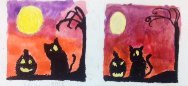640x292 Halloween Watercolor Art Lesson Spooky Silhouettes