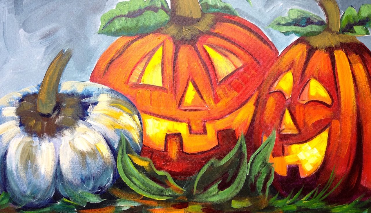 1279x733 How To Paint Pumpkins Jack O Lanterns Cute Halloween Art