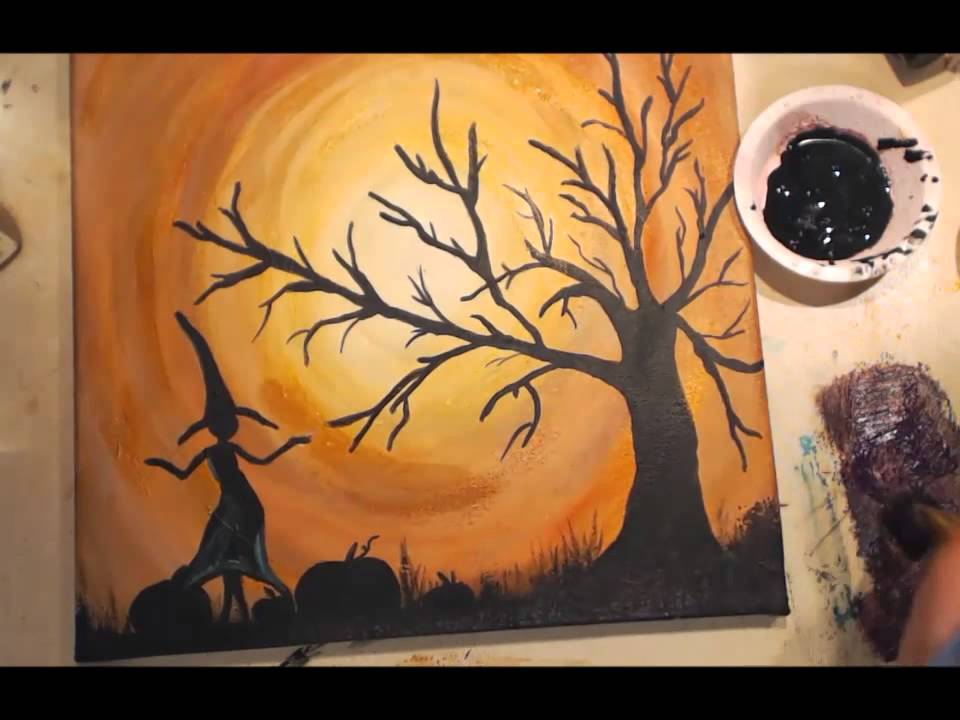 960x720 Painted Halloween Canvas Tutorial