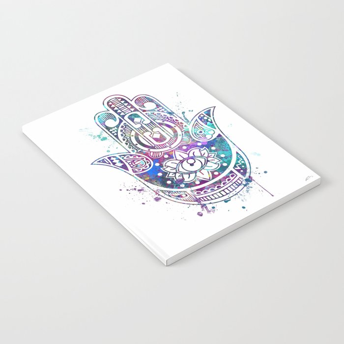700x700 Hamsa Hand Watercolor Poster Wedding Gift Notebook By Svetlaart
