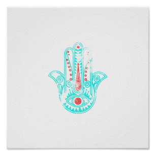 307x307 Watercolor Hamsa Art Amp Wall Zazzle
