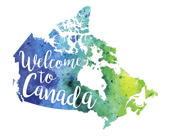 599x480 Canada Watercolor Map