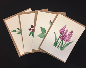 340x270 Hand Painted Cards Etsy